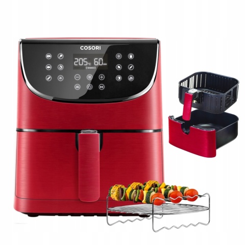 Frytkownica beztłuszczowa COSORI 1700W 5.5L 11 programów czerwony