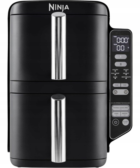 Frytkownica Beztłuszczowa Ninja Sl300eu 7,6L 2470W 2 Komory 6 Trybów Sync