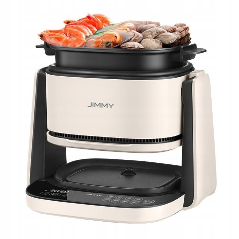 Jimmy AF3 - Beztłuszczowa Frytkownica 2w1 1100W 4L z Patelną Grillową