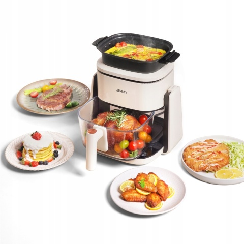 Jimmy AF3 - Beztłuszczowa Frytkownica 2w1 1100W 4L z Patelną Grillową
