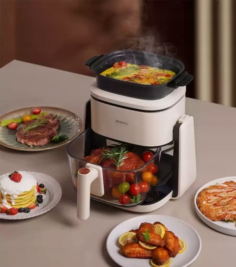 Jimmy AF3 - Beztłuszczowa Frytkownica 2w1 1100W 4L z Patelną Grillową