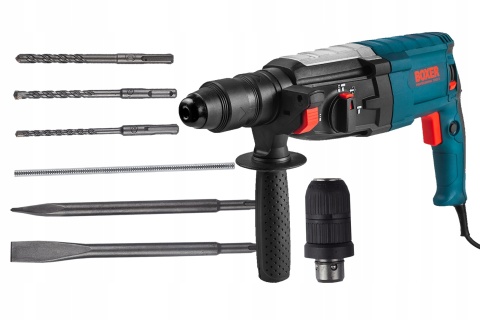Młotowiertarka Boxer SDS+ 3050W, 4 Tryby, Ergonomiczny Uchwyt