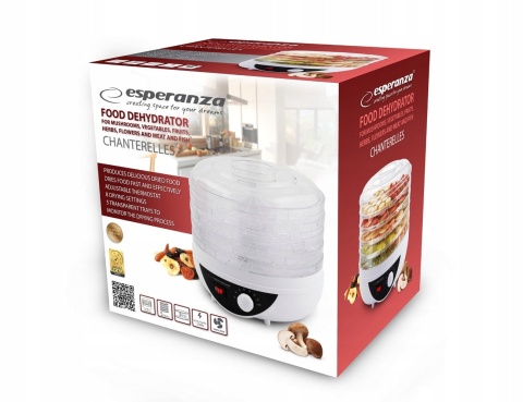 Suszarka Do Żywności Esperanza 250W Z 5 Sitami - Szybkie Suszenie