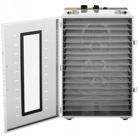 Suszarka Royal Catering Rcda-1350/100S 1500W 16 Rusztów Stal Nierdzewna