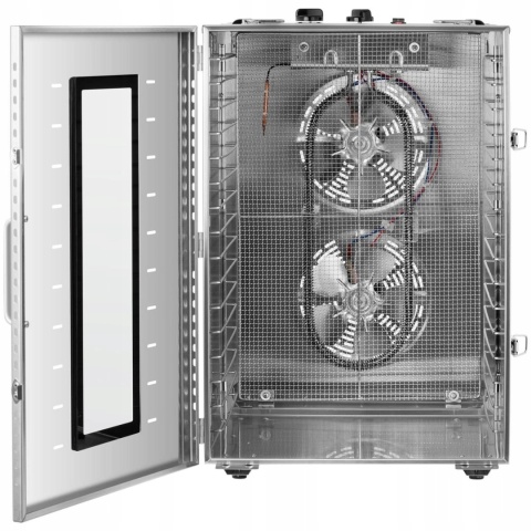Suszarka Royal Catering Rcda-1350/100S 1500W 16 Rusztów Stal Nierdzewna