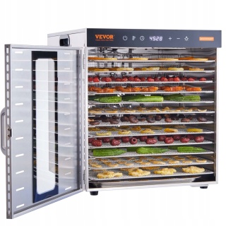 Suszarka do żywności Vevor SS10X, 1000W, 10 sit, stal nierdzewna