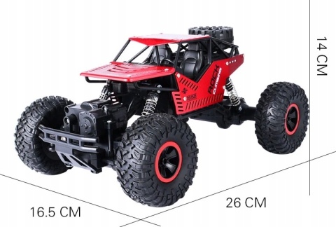 Zdalnie Sterowane Auto Terenowe 4X4 1:16 Metalowa Karoseria Amortyzatory