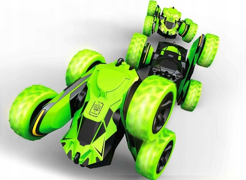 Zdalnie Sterowany Samochód Akrobata 360° RC Zielony 15 km/h OWL-TECH