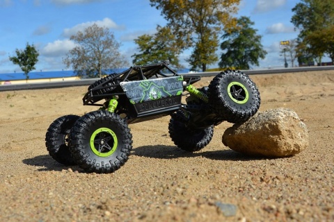 Zdalnie Sterowany Rock Crawler 4X4, Wodoodporny, Duże Koła, 2,4Ghz Zielony