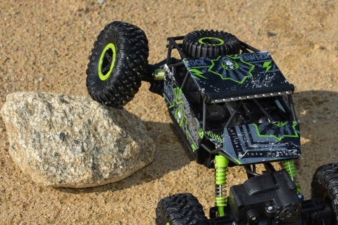 Zdalnie Sterowany Rock Crawler 4X4, Wodoodporny, Duże Koła, 2,4Ghz Zielony