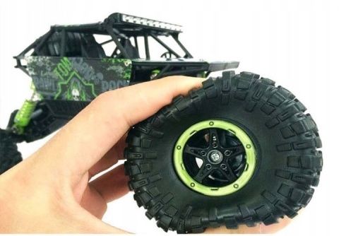 Zdalnie Sterowany Rock Crawler 4X4, Wodoodporny, Duże Koła, 2,4Ghz Zielony