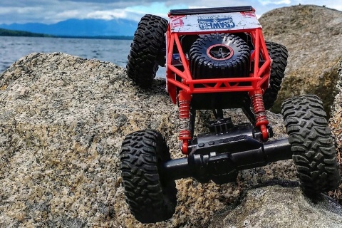 Zdalnie Sterowany Rock Crawler 4X4, Wodoodporny, Duże Koła, 2,4Ghz Zielony