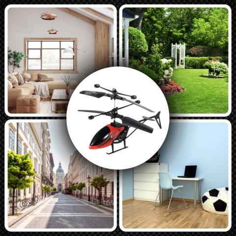 Zdalnie Sterowany Helikopter Rc Z Led I Stabilizacją Żyroskopową Czerwony