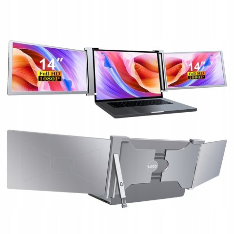 Do Pracy Nauki I Rozrywki Podwójny Monitor Do Laptopa 14 Calowy Pro-View Model Pmd1400