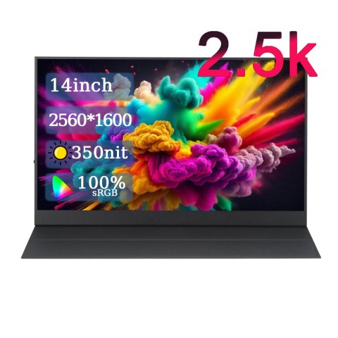 Do Pracy Nauki I Rozrywki Przenośny Ekran 14 Calowy 2K, 2560X1600 Z Etui Model Pm1400-2K