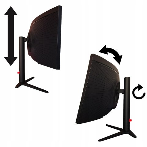 Monitor Gamingowy 34 3440X1440 Uw Qhd, 180Hz, 1Ms, Va, 1500R, Pivot, Rgb