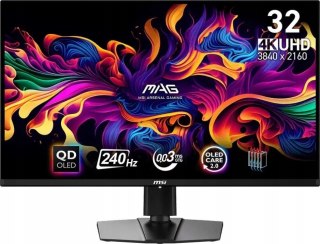 Monitor Gamingowy Msi Mag 321Upx Qd Oled Nowy 31,5'' 4K 240Hz Usb-C Z Vesa