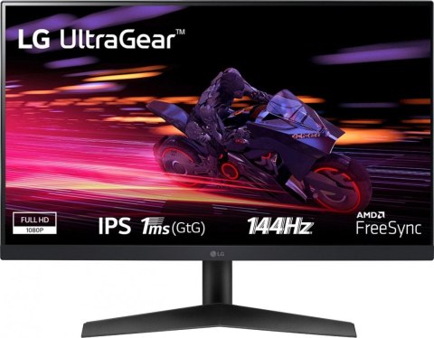 Monitor Lg Ultragear 24Gn60t 23,8 Cal Fhd Ips 1Ms 144Hz Hdr10 Amd Freesync
