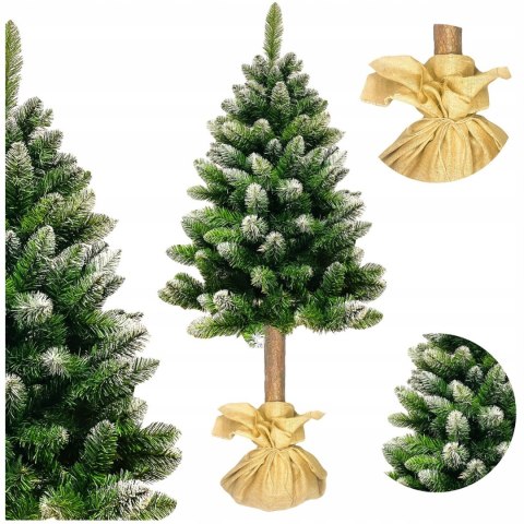 Choinka Sztuczna 180Cm, Diamentowa, Sosnowa, Ośnieżona, Gęsta Z Pniowem