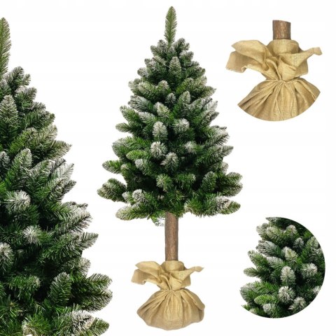Choinka Sztuczna 180Cm, Diamentowa, Sosnowa, Ośnieżona, Gęsta Z Pniowem