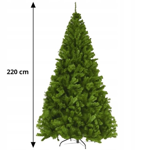 Choinka Sztuczna Diamentowa 220 Cm: 1400 Igł, Realistyczna, Łatwa, Stabilna