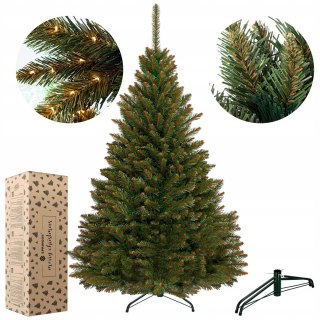 Choinka Sztuczna Świerk Kaukaski Skandynawski Gęsty Naturalny 220Cm +Stojak