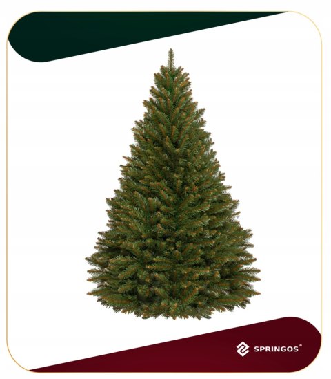 Choinka Sztuczna Świerk Kaukaski Skandynawski Gęsty Naturalny 220Cm +Stojak