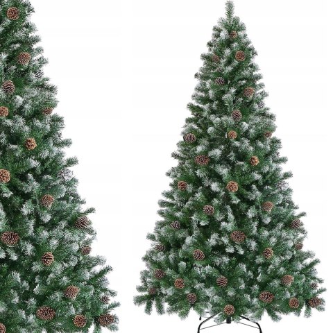 Diamentowa Ośnieżona Choinka 180Cm Sztuczna Premium + Stojak, 600 Gałązek