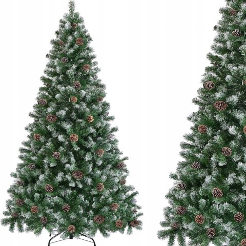 Diamentowa Ośnieżona Choinka 180Cm Sztuczna Premium + Stojak, 600 Gałązek