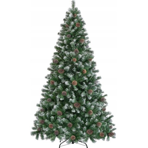Diamentowa Ośnieżona Choinka 180Cm Sztuczna Premium + Stojak, 600 Gałązek