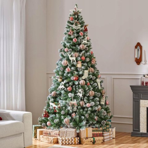 Diamentowa Ośnieżona Choinka 180Cm Sztuczna Premium + Stojak, 600 Gałązek
