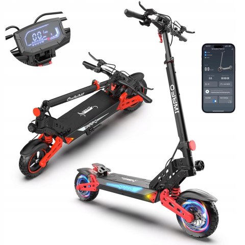 Hulajnoga Elektryczna Dla Doroslych 2000W 52V20ah 10-Cal, 80Km, 2X Hamulce