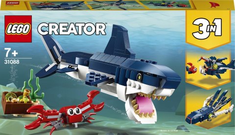 Lego Creator 3 W 1 Morskie Stworzenia 31088 - Rekin, Krab, Kałamarnica