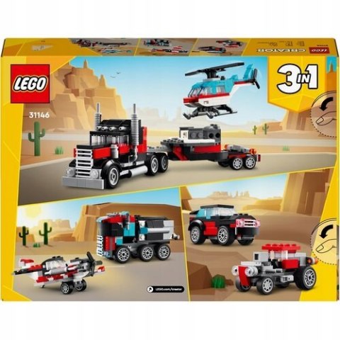 Lego Creator 31146 3W1 Zestaw Ciężarówka/Helikopter/Suv 270 Elementów 7+