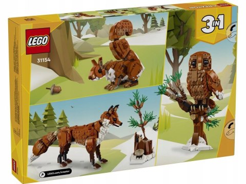 Lego Creator 31154 3W1 Leśne Zwierzęta: Czerwony Lis, Sowa, Wiewiórka 9+