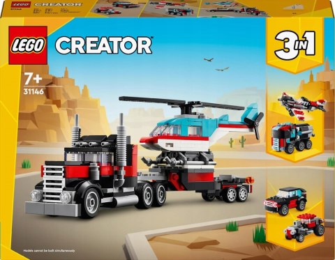 Lego Creator 3W1 Ciężarówka Z Helikopterem I Suv 270 Elementów 7+ Z Torebką