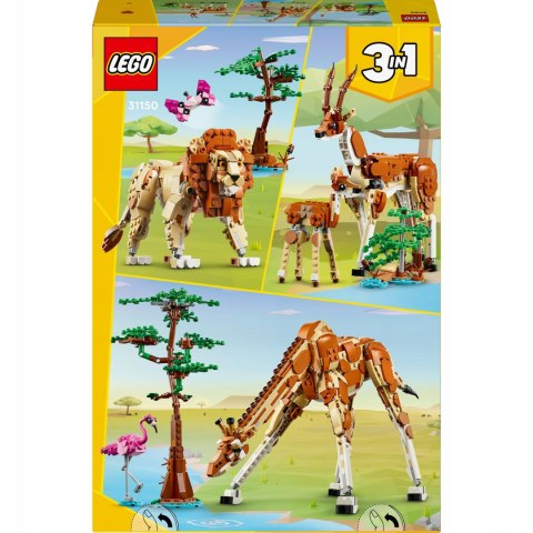 Lego Creator 3W1 Dzikie Zwierzęta Z Safari 31150 - 780 Elem Ruchoma Żyrafa