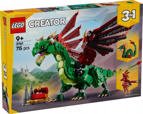 Lego Creator 3W1: Smok/Wąż/Feniks, 715 Elementów, Ruchome Części, 9 Lat