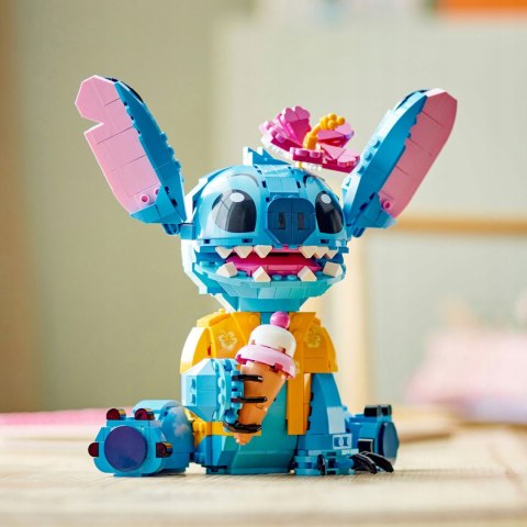 Lego Disney 43249 Stitch 730 Elementów Ruchoma Głowa, Lodowy Rożek, Kwiatek