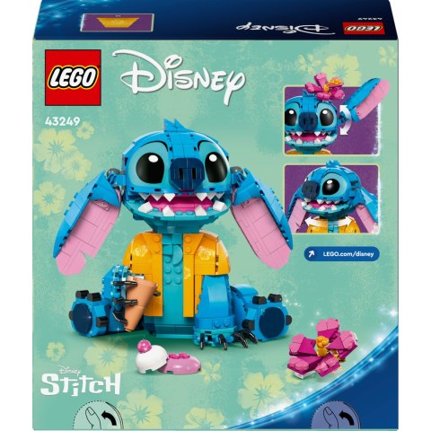 Lego Disney 43249 Stitch 730 Elementów Ruchoma Głowa, Lodowy Rożek, Kwiatek