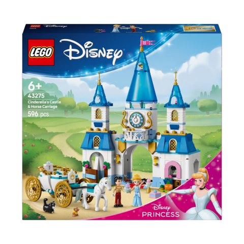 Lego Disney 43275 Zamek Kopciuszka I Kareta Z Czwórką Postaci 596 Elementów