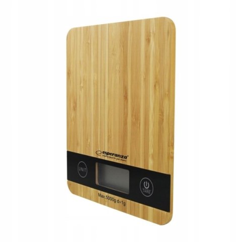 Cyfrowa Waga Kuchenna Esperanza Bamboo Lcd 5Kg Precyzyjna 1G Tarowanie