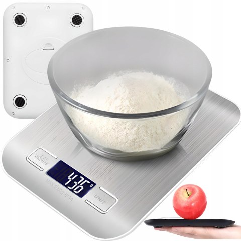 Elektroniczna Waga Kuchenna 10Kg/1G Lcd, Funkcja Tarowania, Antypoślizgowa