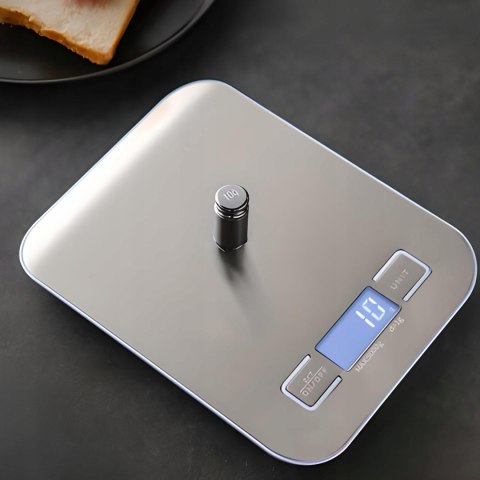 Elektroniczna Waga Kuchenna 10Kg/1G Lcd, Funkcja Tarowania, Antypoślizgowa