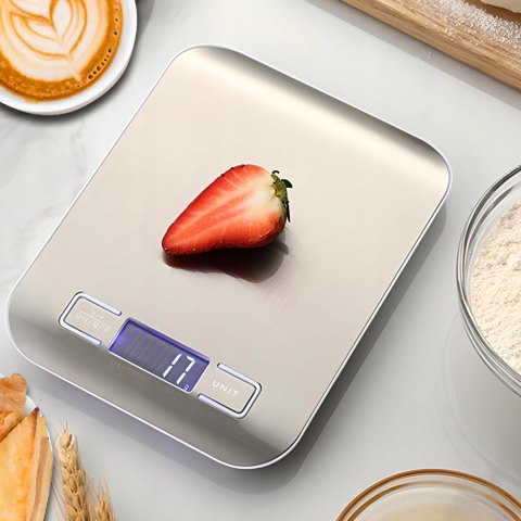 Elektroniczna Waga Kuchenna 10Kg/1G Lcd, Funkcja Tarowania, Antypoślizgowa