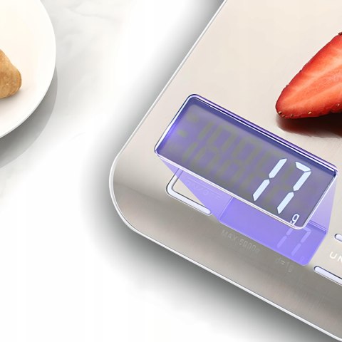 Elektroniczna Waga Kuchenna 10Kg/1G Lcd, Funkcja Tarowania, Antypoślizgowa