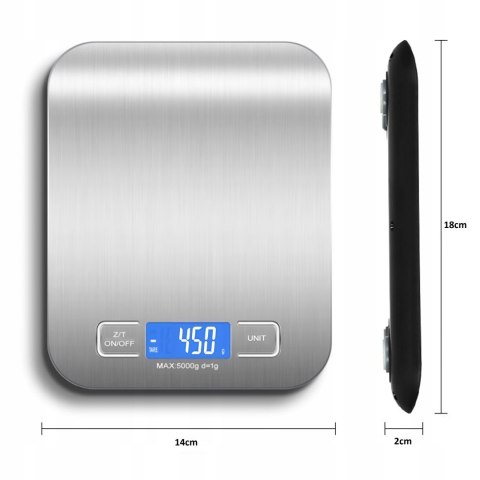 Elektroniczna Waga Kuchenna 10Kg/1G Lcd, Funkcja Tarowania, Antypoślizgowa