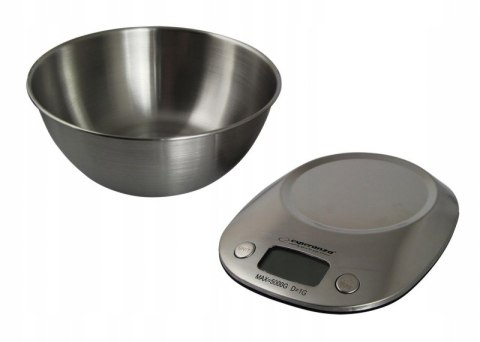 Elektroniczna Waga Kuchenna, Esperanza, 5Kg/1G, Stal Nierdzewna, Tarowanie