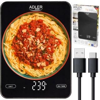 Elektroniczna Waga Kuchenna Usb 10Kg Szkło Led Tarowanie Automatyczne