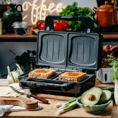 Grill Elektryczny 2W1: Wymienne Płytki, Nieprzywierające, 1400W, Kompaktowy